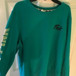 Backless Pink Blue-Green Sweater